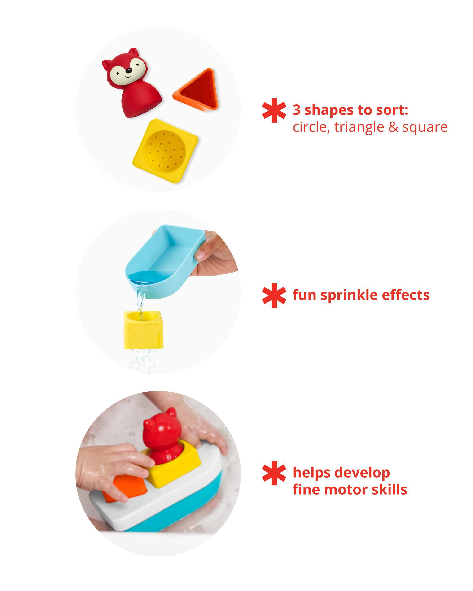 Zoo Sort & Stack Boat Baby Bath Toy, image 3 of 8 slides