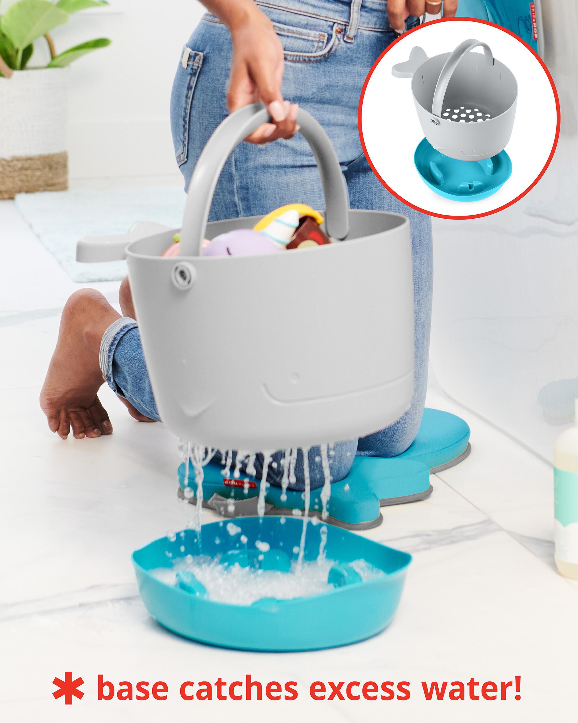 Moby Stowaway Bath Toy Bucket, image 3 of 10 slides