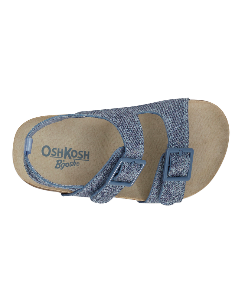 Toddler Denim Sandals - Blue, image 4 of 7 slides