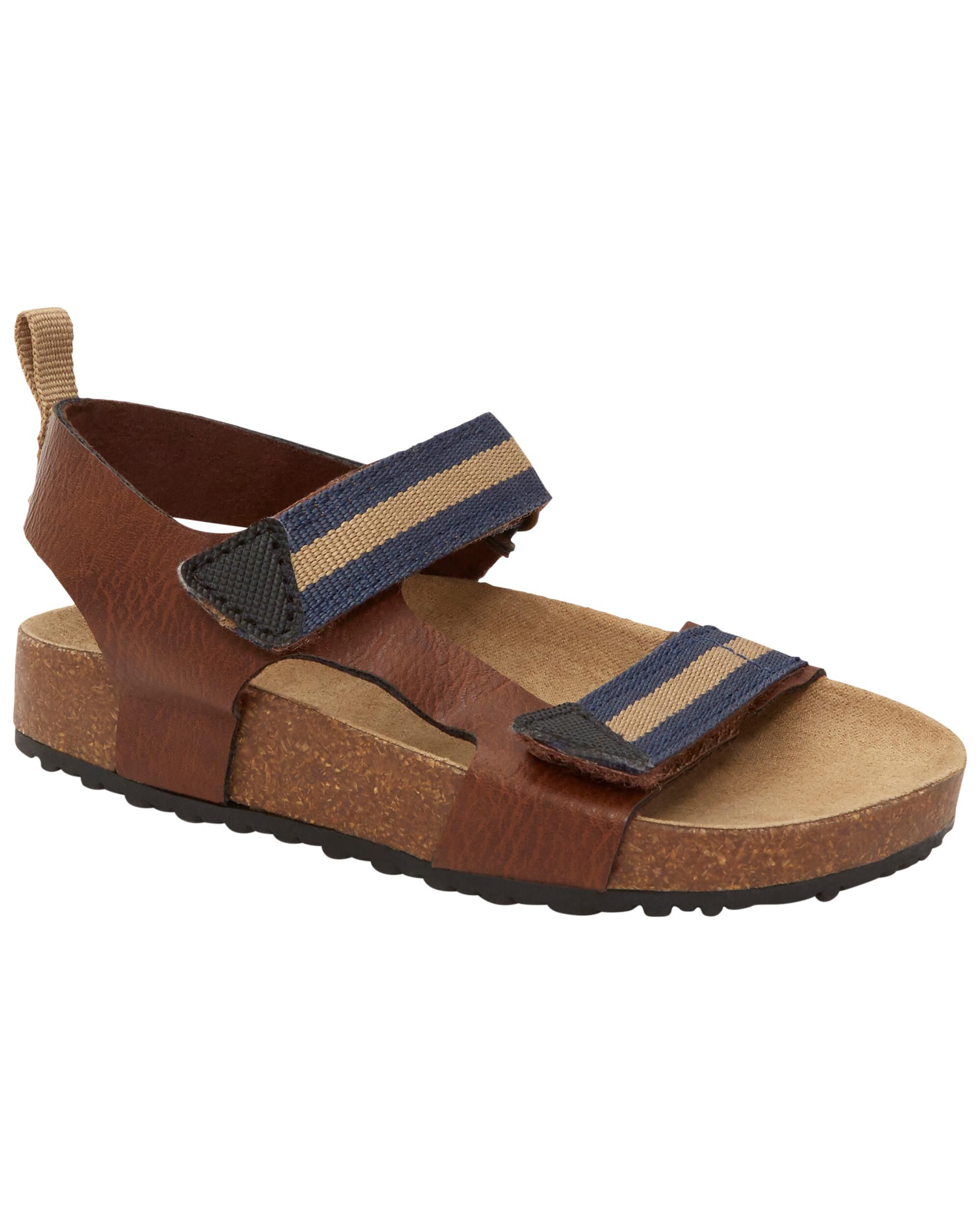 Brown Toddler Faux Cork Sandals skiphop