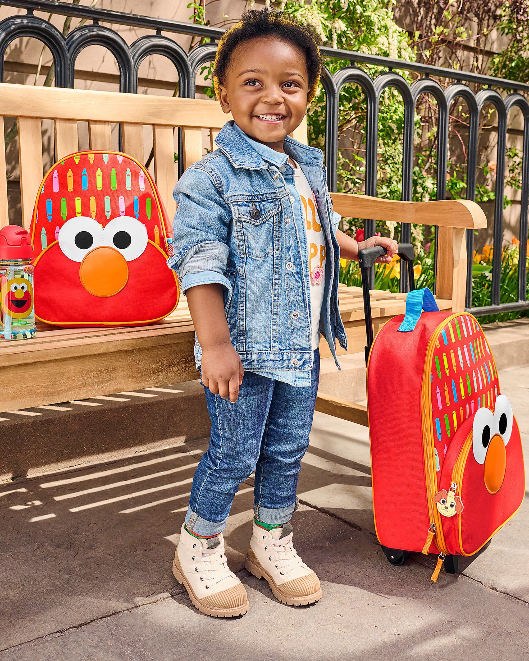 Sesame Street Toddler Kids Carry-On Rolling Luggage - Elmo, image 2 of 7 slides