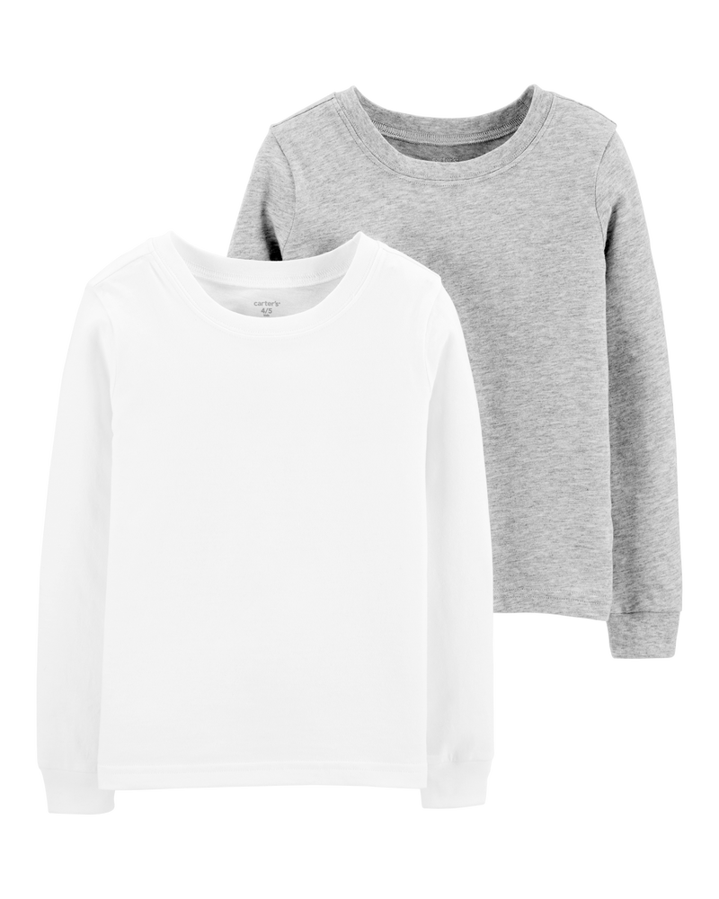 2-Pack Long-Sleeve Undershirts, image 1 of 3 slides