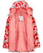 Kid Cherry Hearts Rain Jacket, image 2 of 3 slides