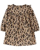 Baby Leopard Twill Dress, image 1 of 5 slides