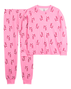 Adult 2-Piece Christmas Candy Cane 100% Snug Fit Cotton Pajamas, image 1 of 4 slides