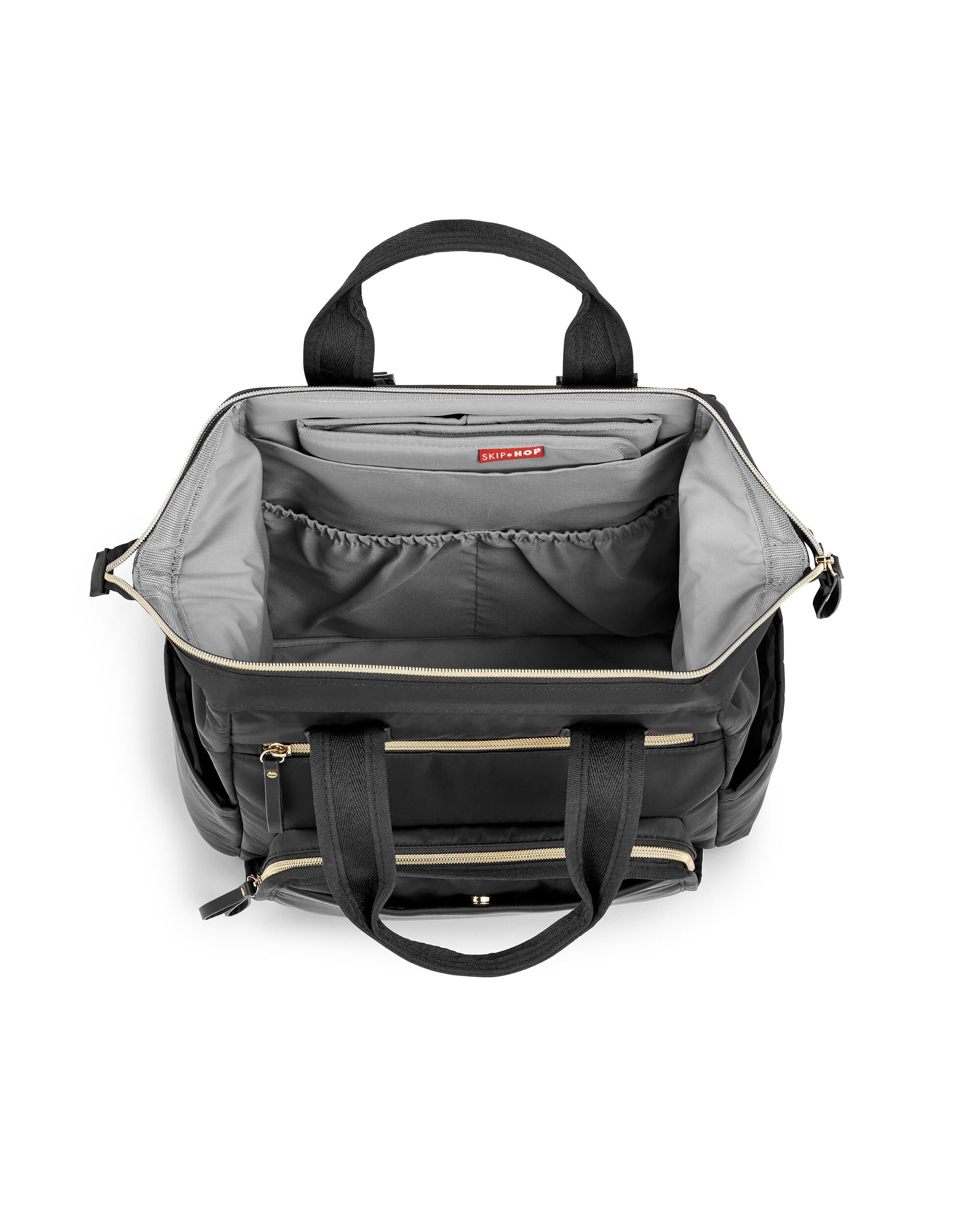 Black Mainframe Wide Open Backpack Diaper Bag skiphop