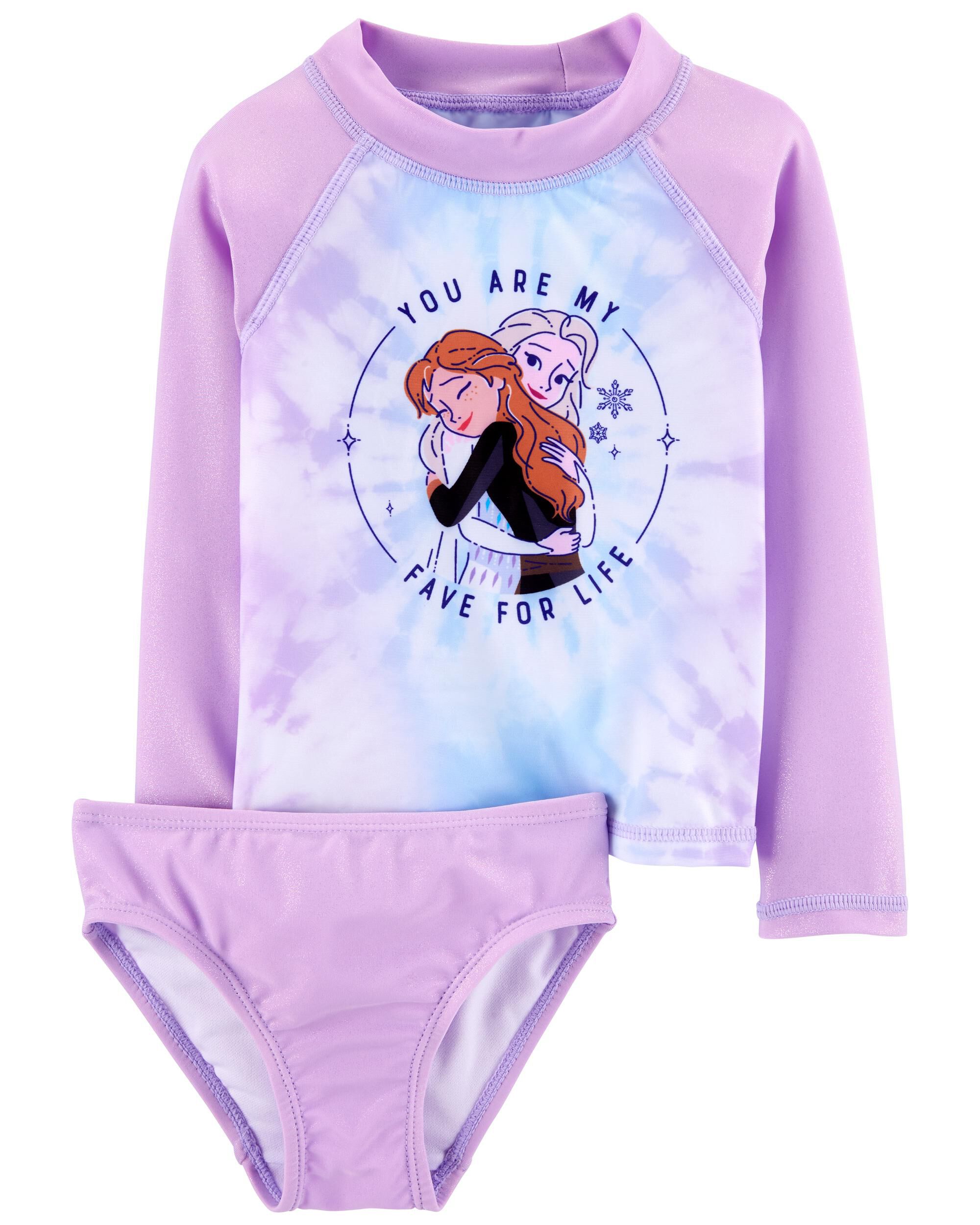 Toddler Frozen 2 Piece Rashguard Swim Set