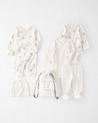Baby 6-Piece Organic Cotton Hand-Picked Gift Set, image 1 of 6 slides