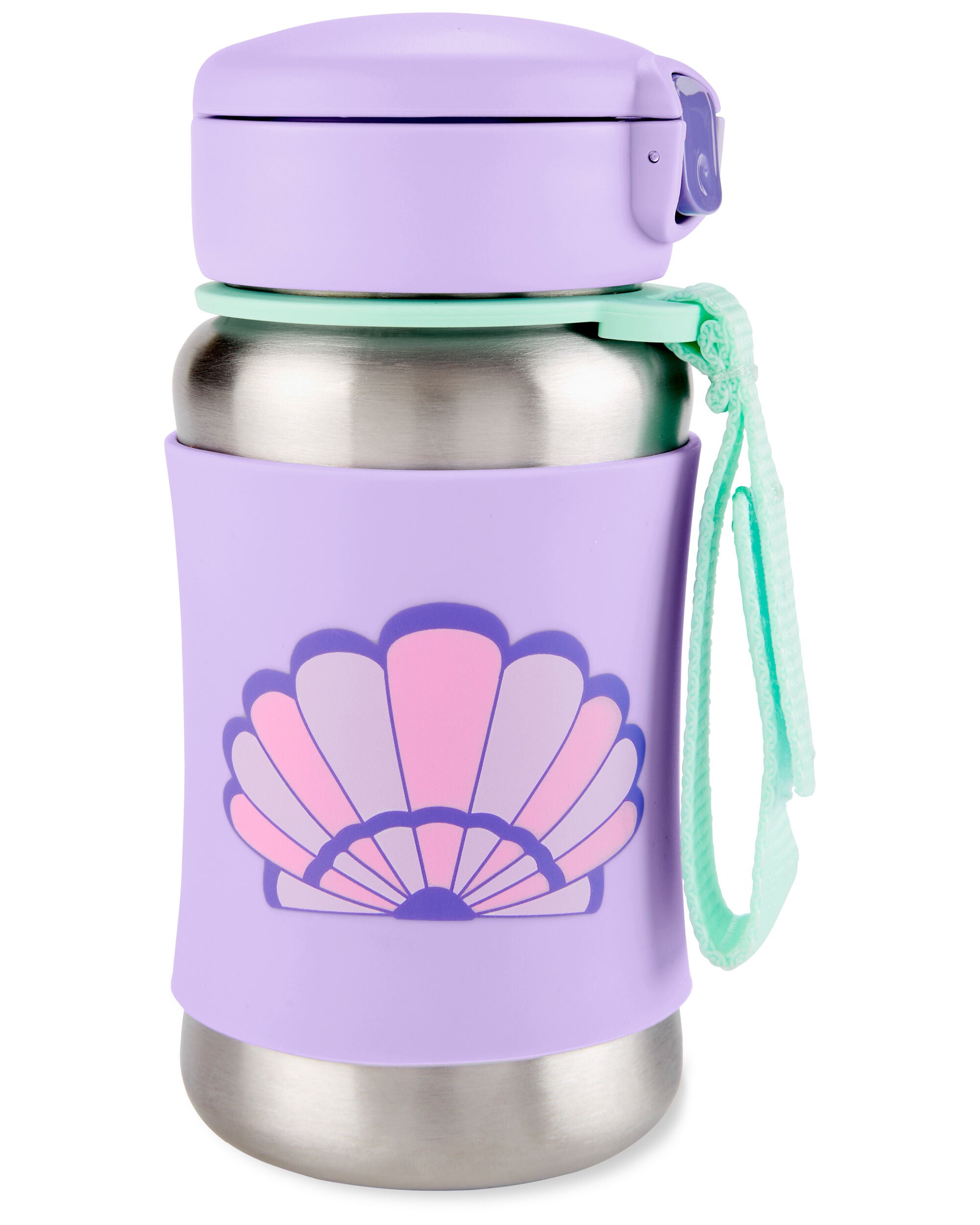 Spark Style Stainless Steel Straw Bottle - Seashell, image 1 of 2 slides