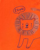 Toddler 4-Piece Lion Loose Fit Poly Pajamas, image 2 of 4 slides