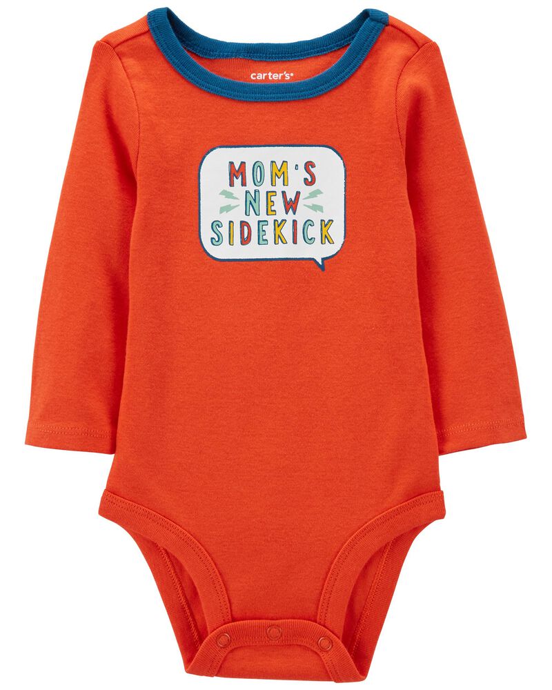 Baby 'Mom's Sidekick' Long-Sleeve Bodysuit, image 1 of 3 slides