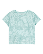 Kid Floral Short-Sleeve Tee - Blue, image 1 of 3 slides