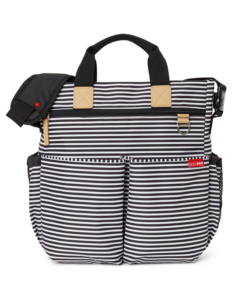 Skiphop Black White Duo Signature Diaper Bag Black White Stripe Skiphop Com