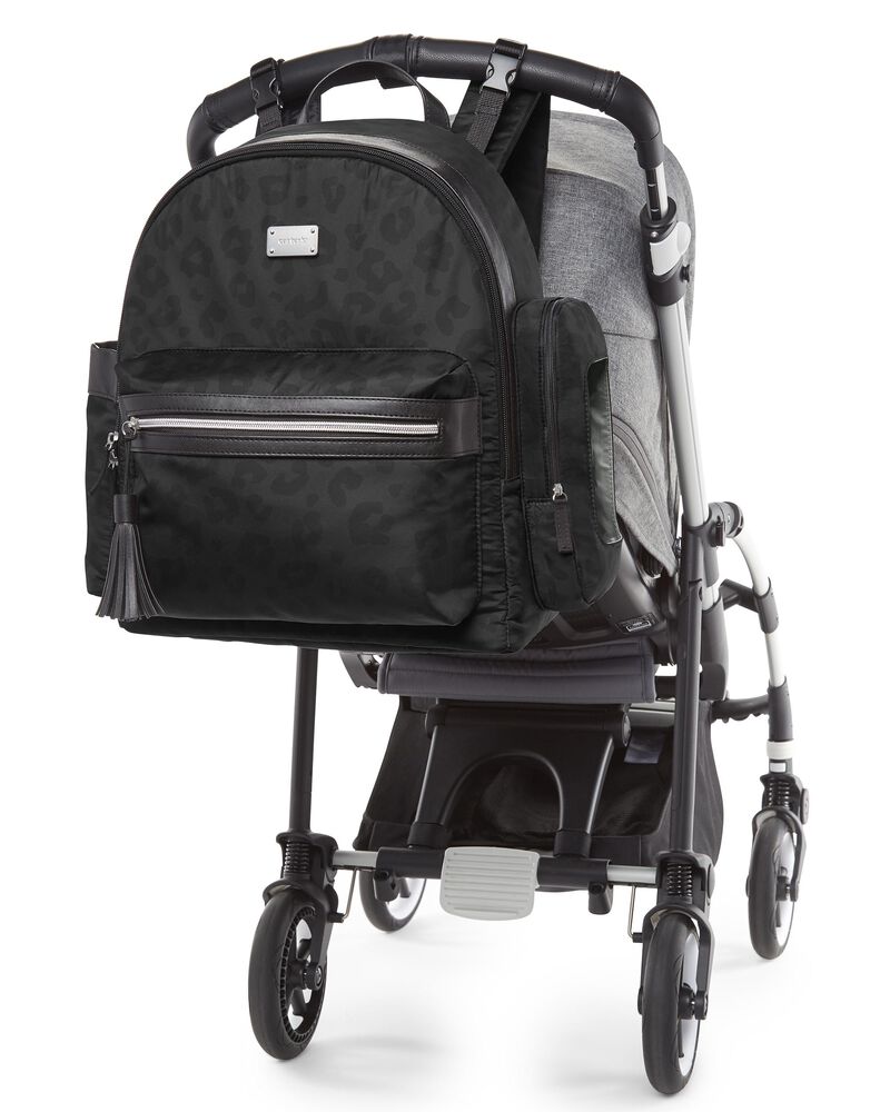 Handle It All Diaper Backpack - Tonal Leopard, image 3 of 7 slides