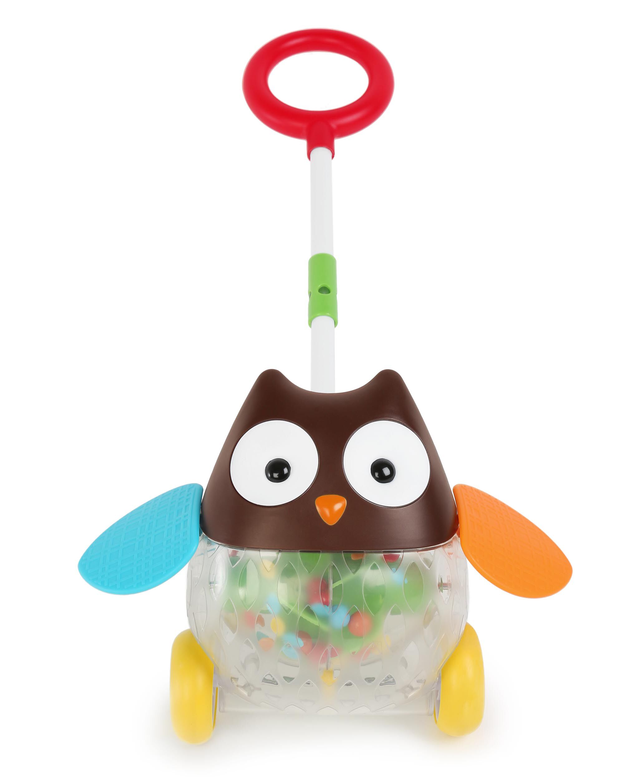 skip hop explore and more rolling owl push toy