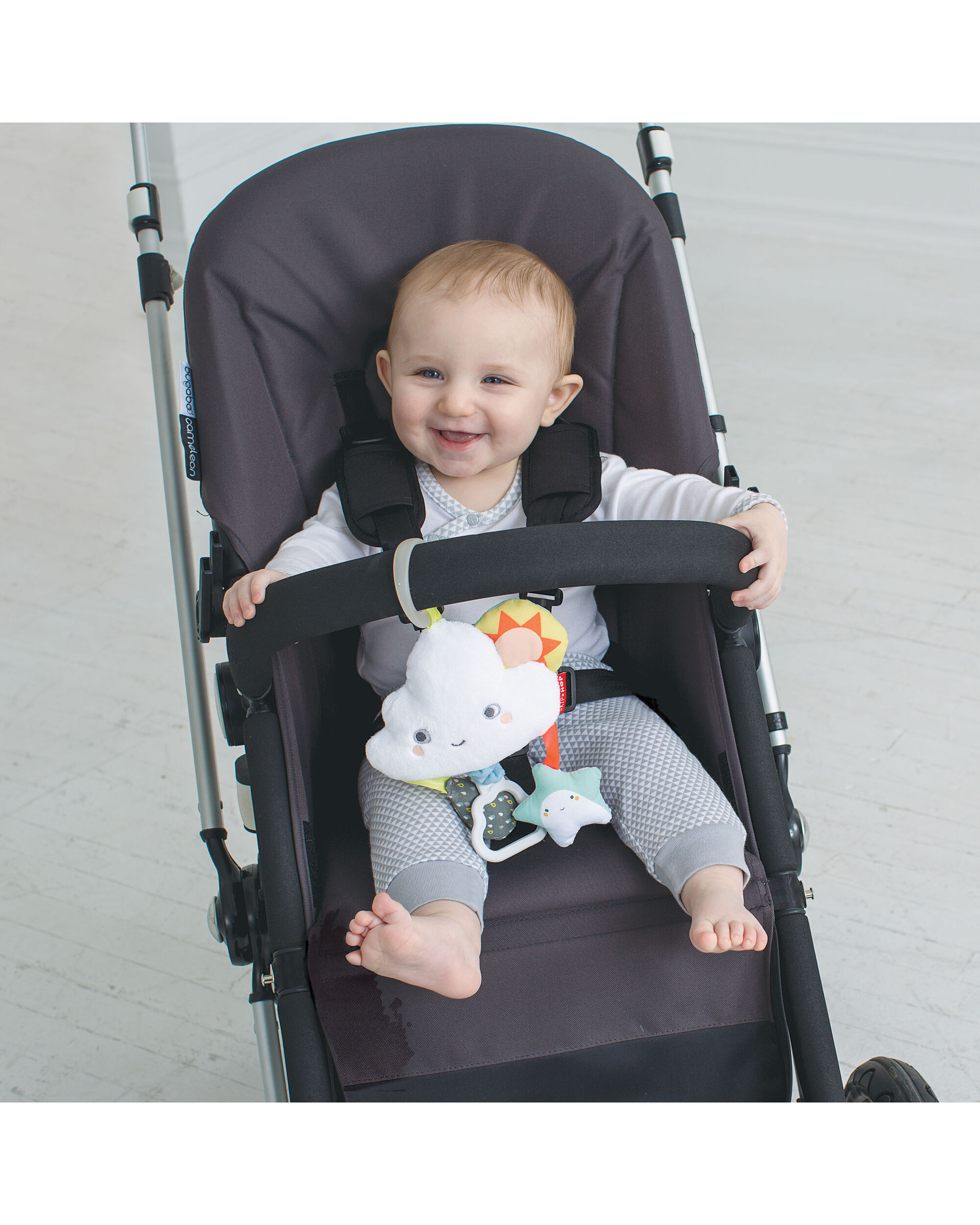 skip hop silver lining cloud stroller bar toy