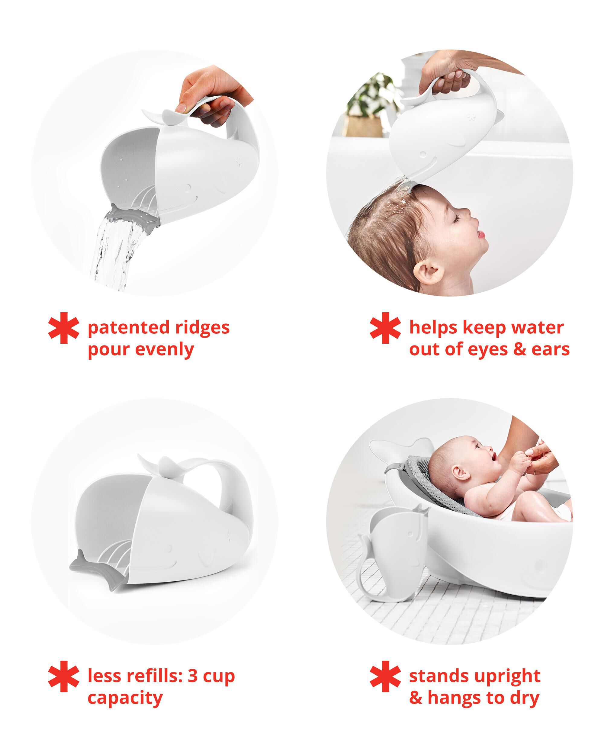MOBY® Waterfall Bath Rinser - White, image 3 of 13 slides