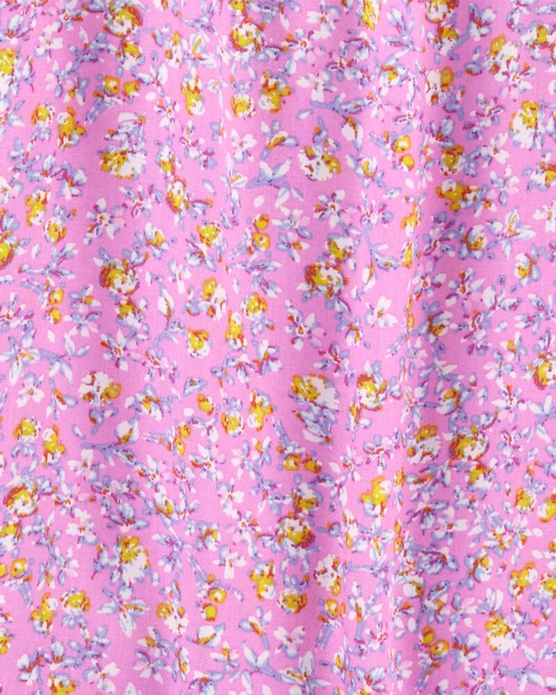 Kid Floral Print Smocked Dress, image 3 of 4 slides