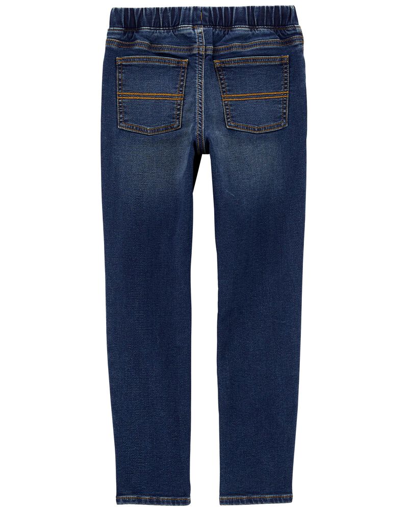 Kid Pull-On Knit Denim Pants, image 2 of 4 slides