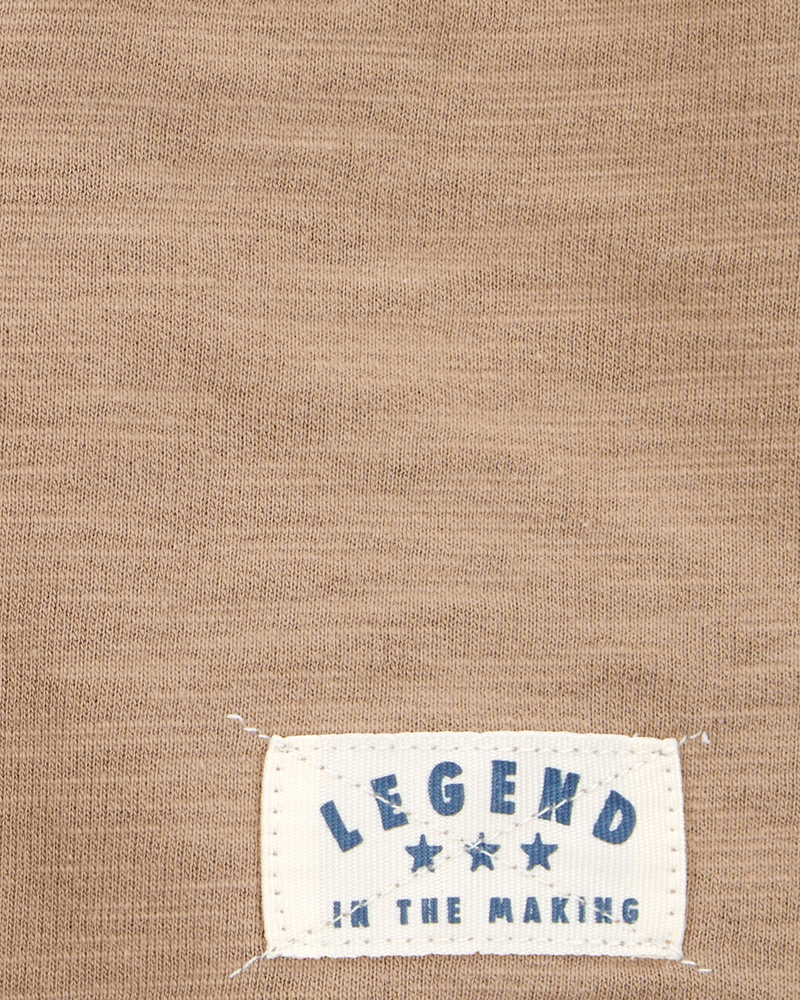 Baby Legend Pull-On Cotton Shorts - Brown, image 3 of 4 slides