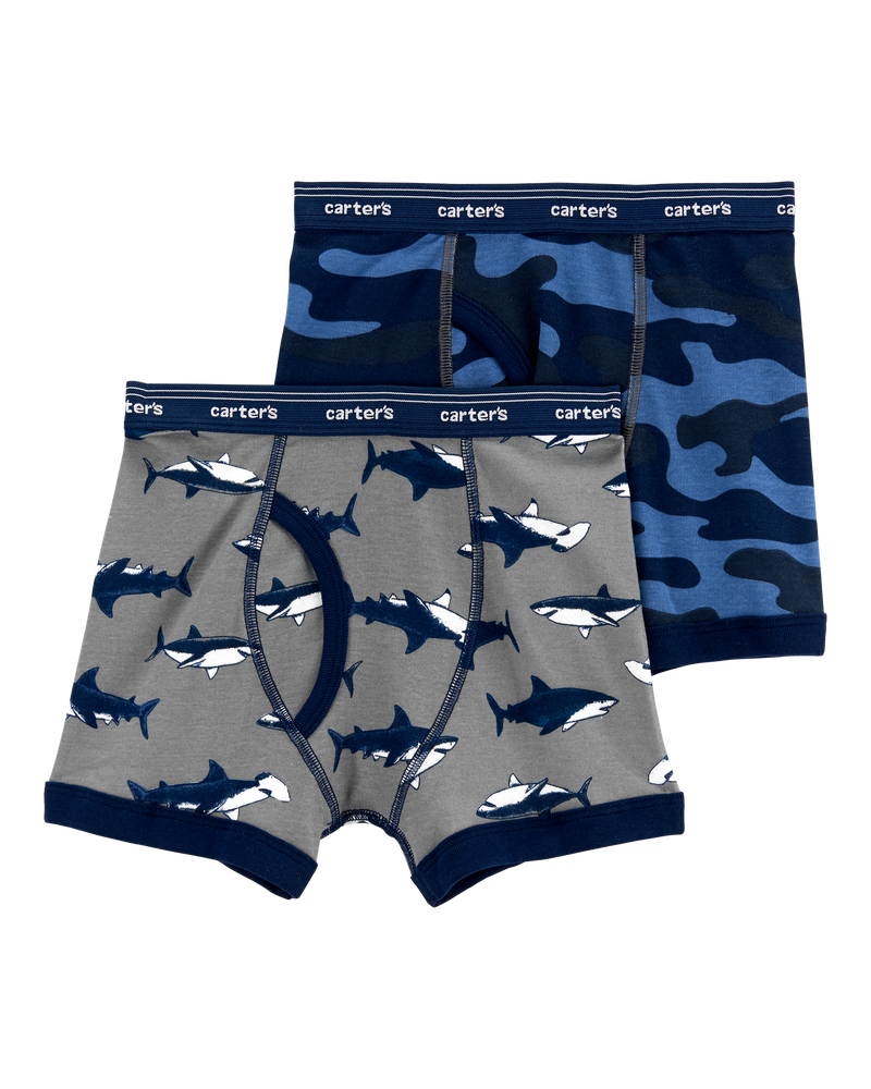 2-Pack Cotton Boxer Briefs Underwear, image 1 of 2 slides