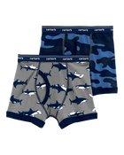 2-Pack Cotton Boxer Briefs Underwear, image 1 of 2 slides