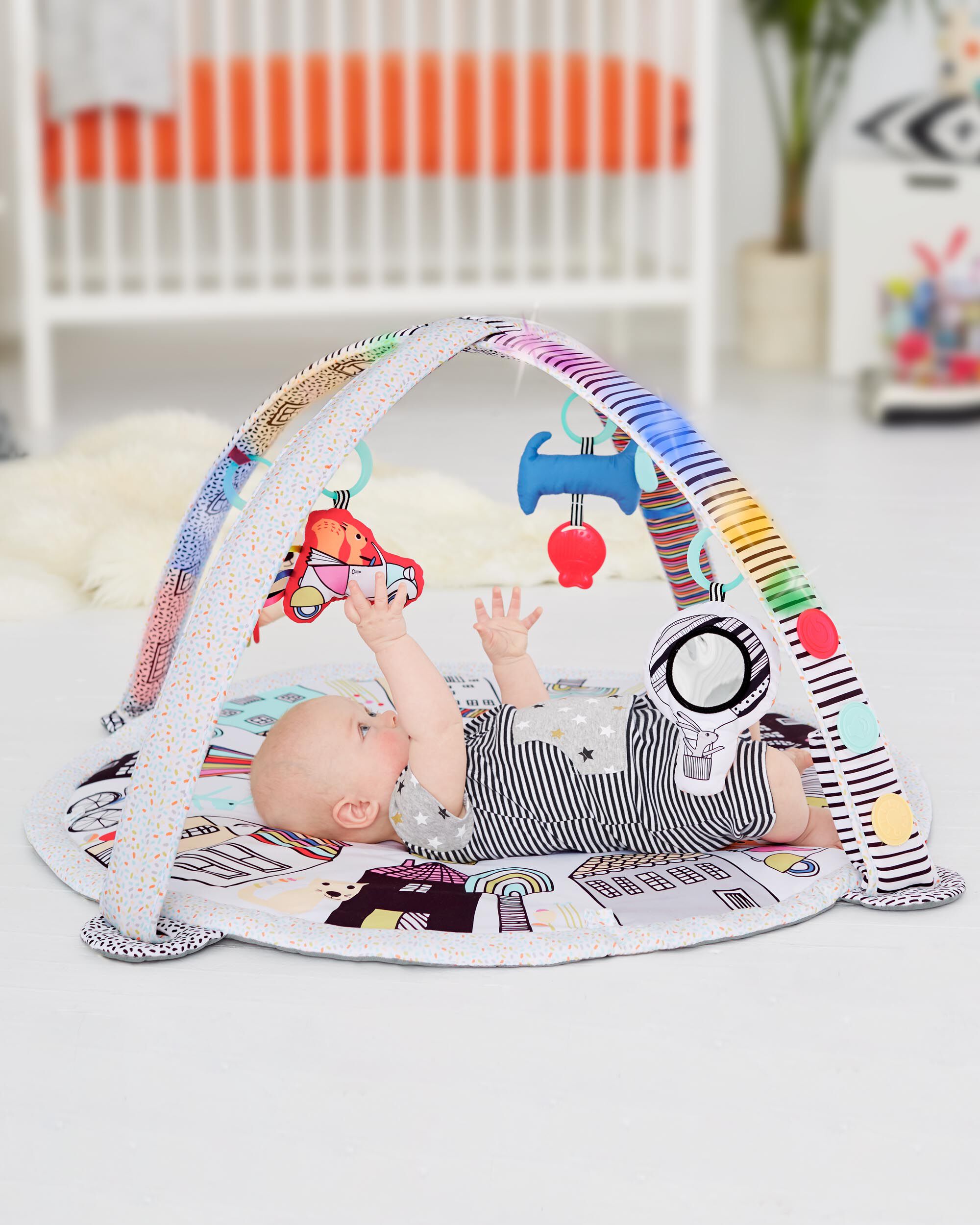 skip hop vibrant village smart lights activity gym