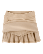 Toddler Ponte Knit Uniform Skort - Khaki, image 4 of 6 slides