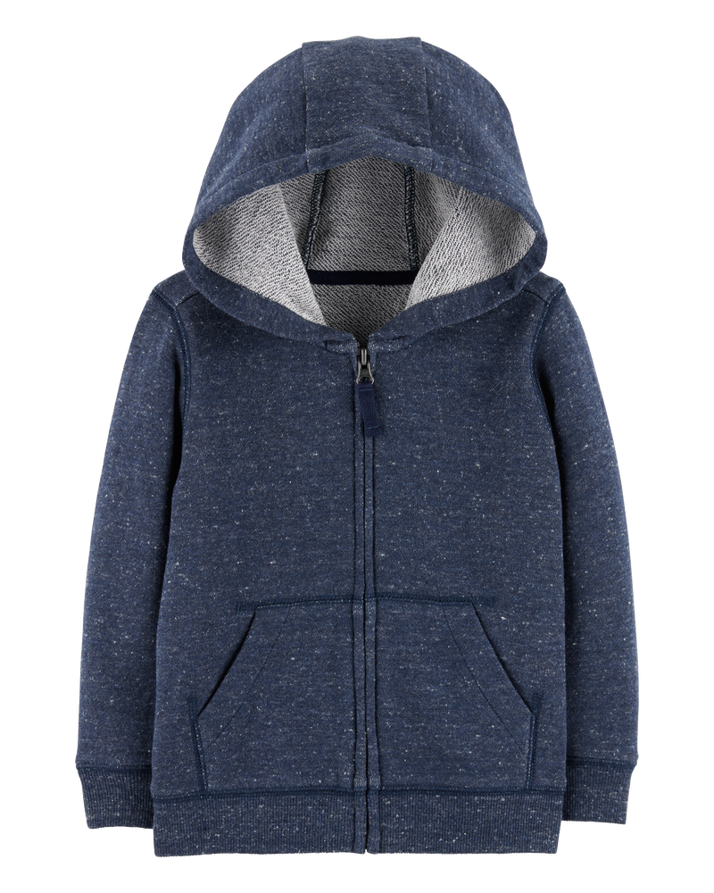 Toddler Marled Zip-Up French Terry Hoodie, image 1 of 2 slides