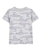 Boys Dinosaur Print Short-Sleeve Tee - Grey, image 1 of 3 slides