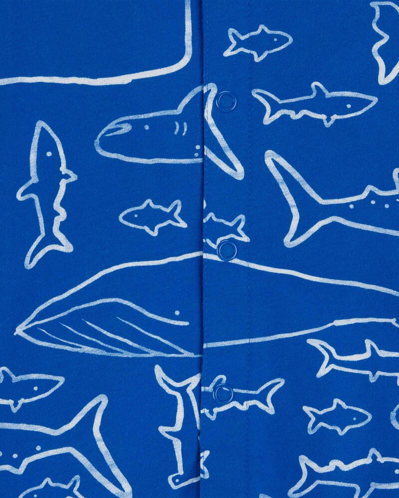 Baby Whale Snap-Up Romper, image 2 of 3 slides