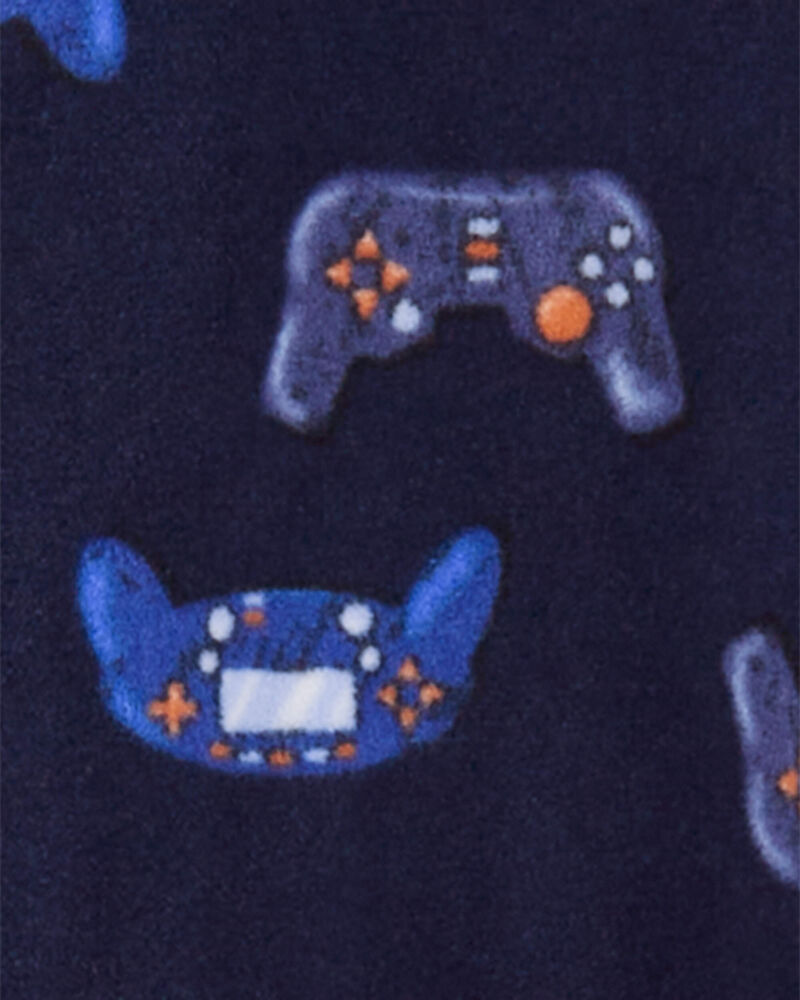 Kid 1-Piece Gamer Fleece Footie Pajamas, image 2 of 3 slides