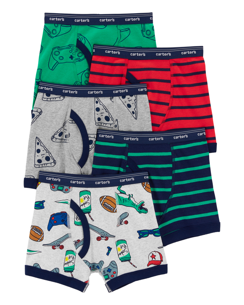 5-Pack Cotton Boxer Briefs Underwear, image 1 of 2 slides