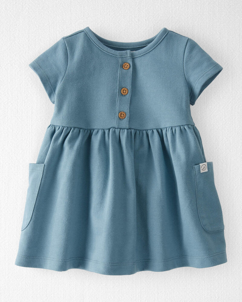 Baby Organic Cotton Pocket Dress in Cottage Blue
, image 1 of 7 slides