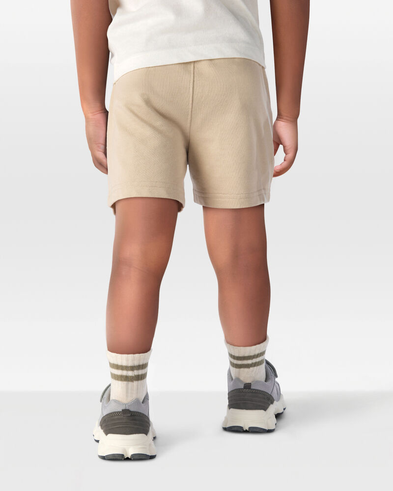 Toddler Boy Pull-On French Terry Shorts - Khaki, image 3 of 6 slides