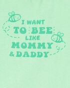 Baby Bee Like Mommy And Daddy Sleeveless Bodysuit, image 2 of 2 slides