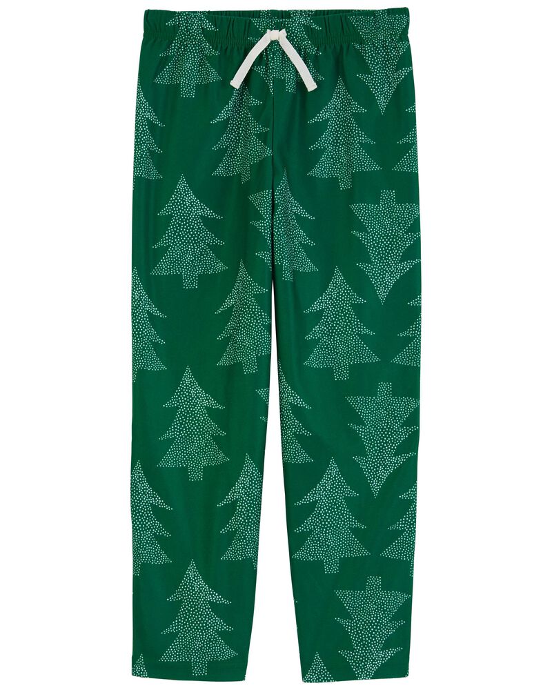 Kid Christmas Tree Fleece Pajama Pants, image 1 of 2 slides