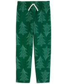 Kid Christmas Tree Fleece Pajama Pants, image 1 of 2 slides