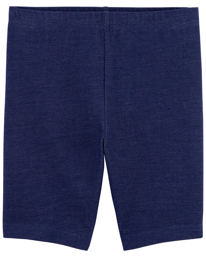 Kid Faux Denim Bike Shorts, image 1 of 2 slides