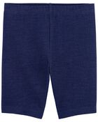 Kid Faux Denim Bike Shorts, image 1 of 2 slides