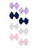 Pink, White, Blue, Purple