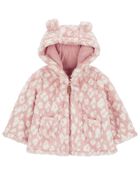 Baby Leopard Sherpa Jacket, image 1 of 4 slides