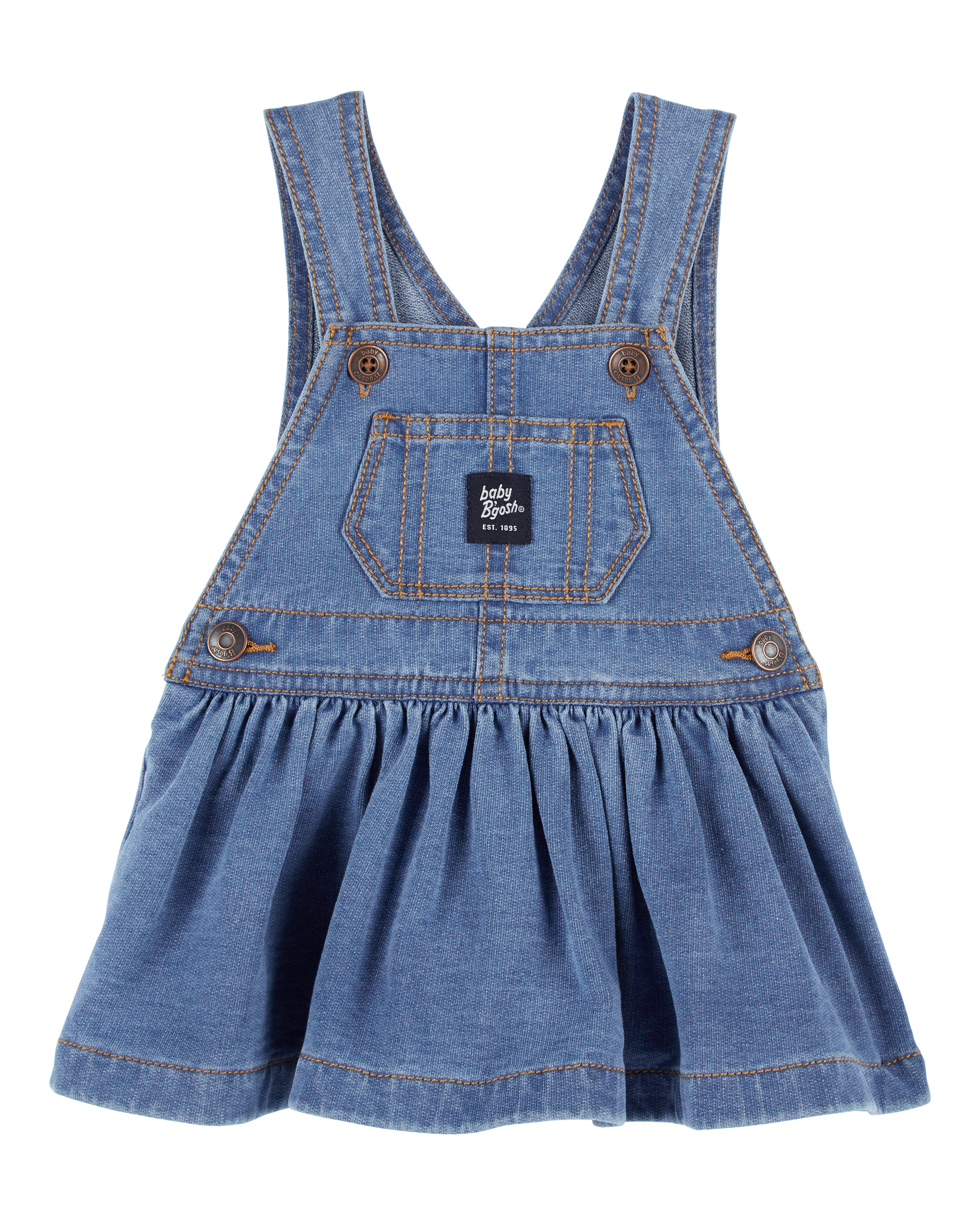 Blue Baby Knit Like Denim Jumper Dress skiphop
