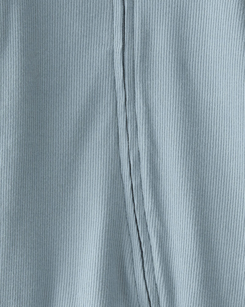 Baby Organic Cotton Sleep & Play Pajamas in Blue, image 3 of 5 slides