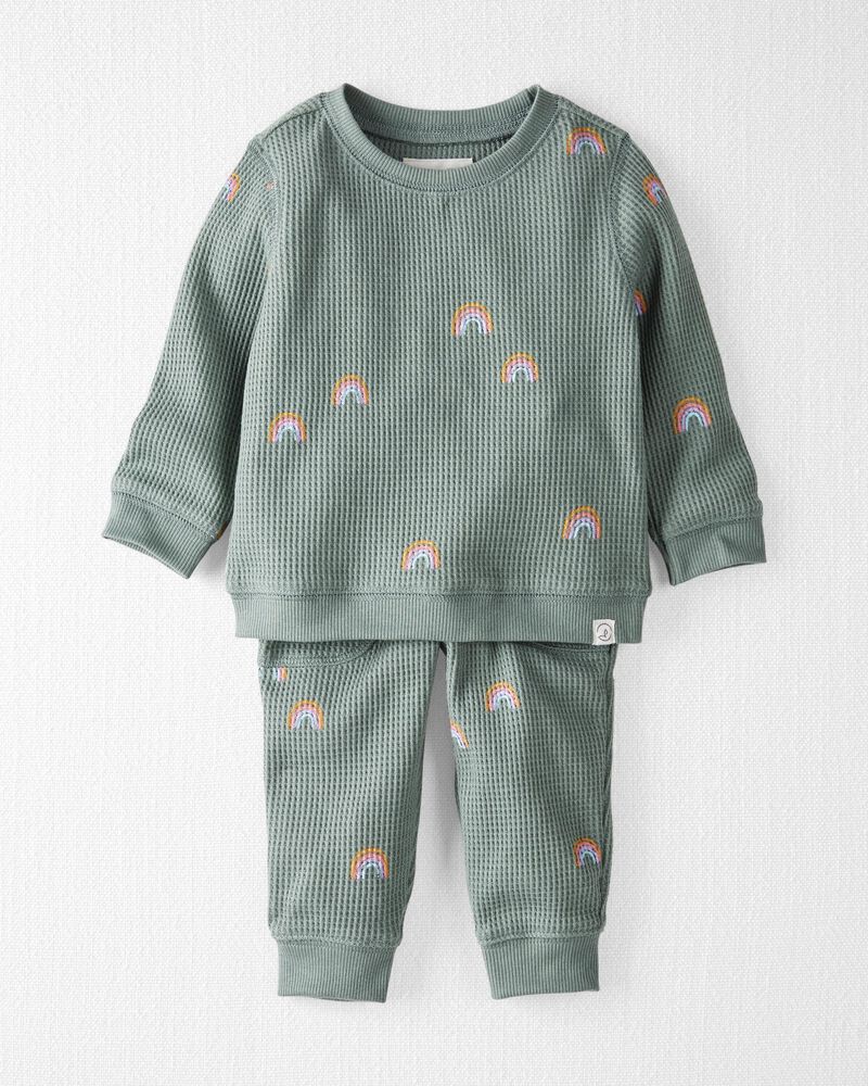 Baby 2-Piece Waffle Knit Set Made With Organic Cotton, image 1 of 6 slides