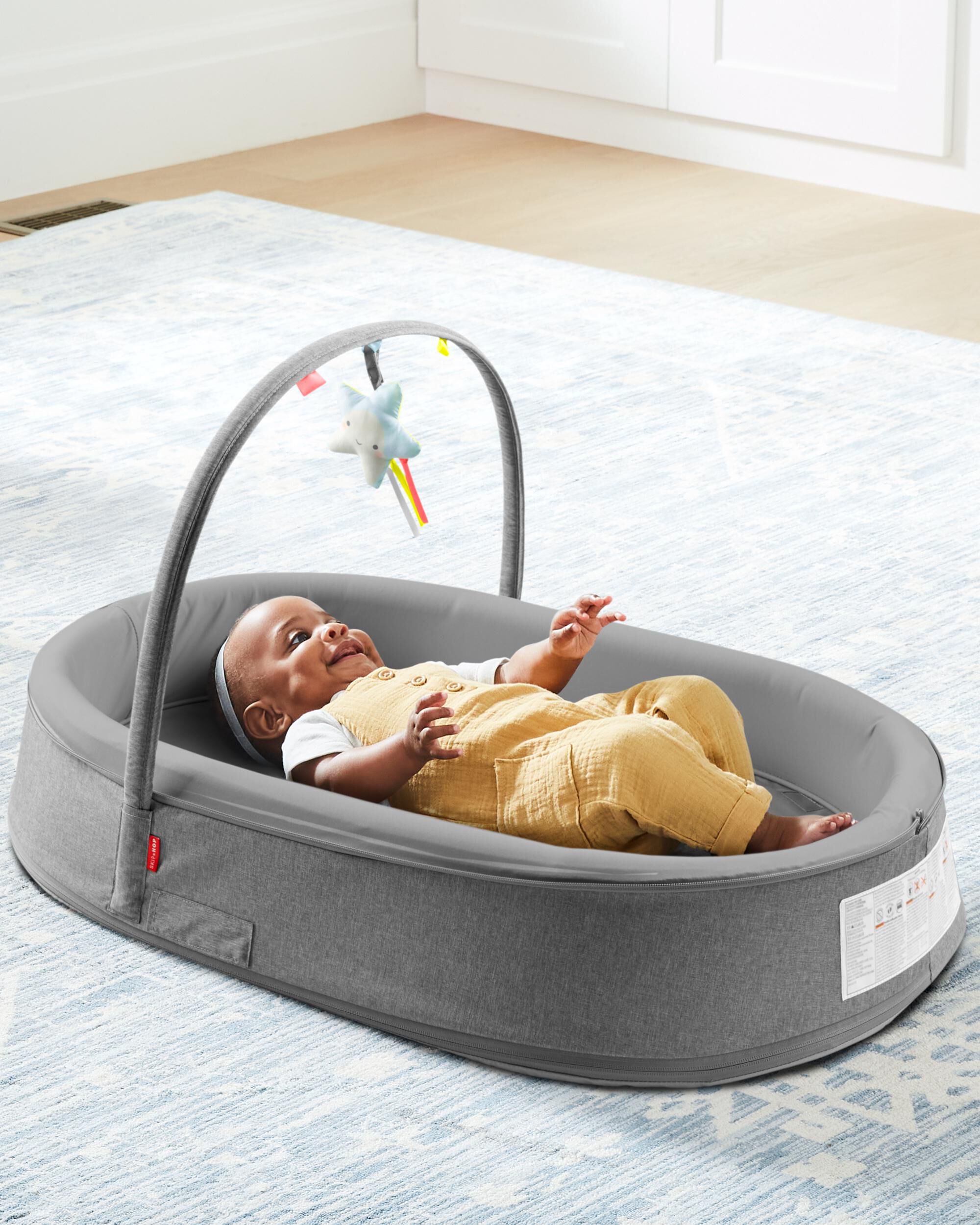 Playful Retreat Baby Nest - Grey Melange, image 10 of 15 slides