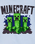 Kid Minecraft Snug Fit Cotton 2-Piece Pajamas - Blue, image 2 of 3 slides