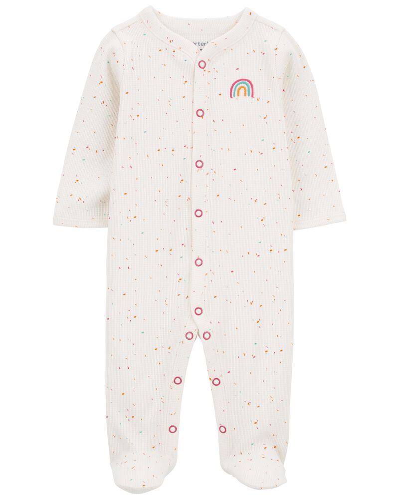 Baby Rainbow Snap-Up Footie Sleep & Play Pajamas, image 1 of 3 slides