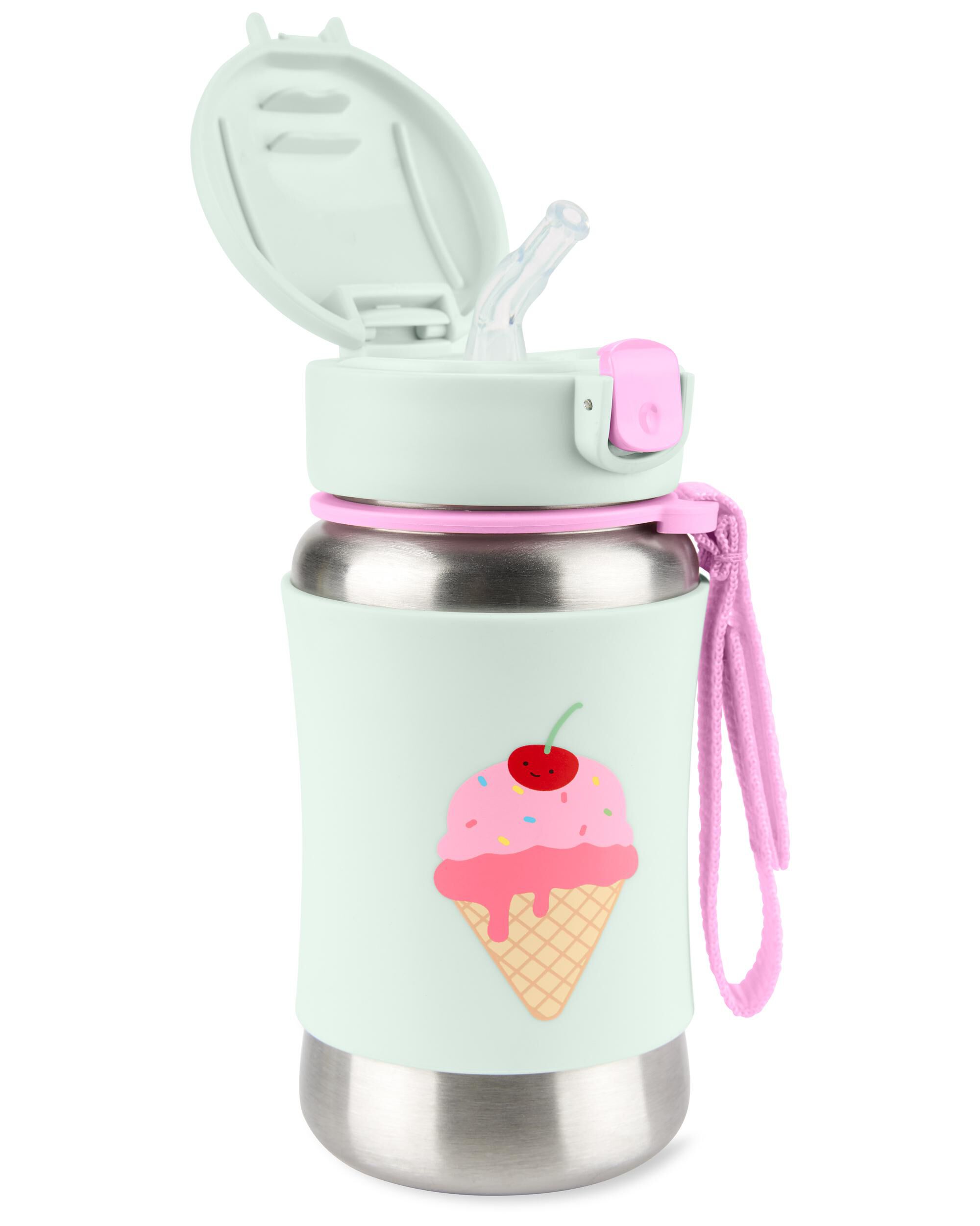 Spark Style Stainless Steel Straw Bottle - Ice cream, 
