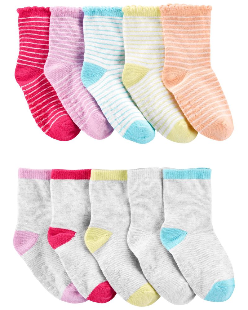 Toddler 10-Pack Crew Socks, image 1 of 2 slides
